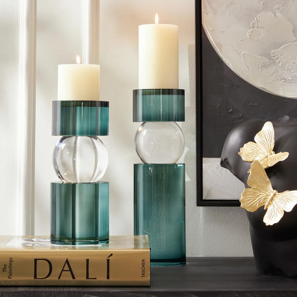 Leroy Crystal Pillar Holder