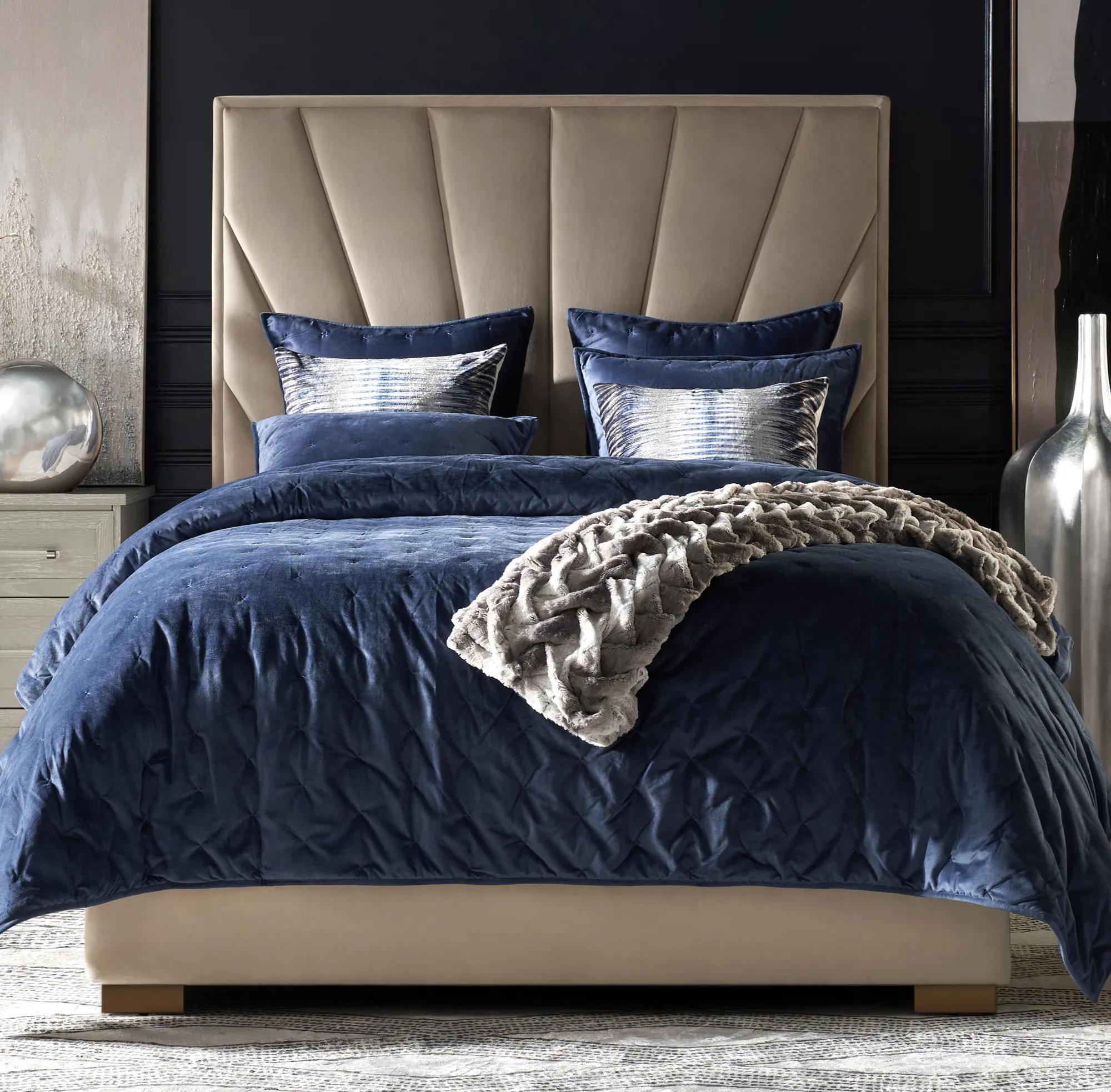 Ayla Reversible Bedding - Indigo