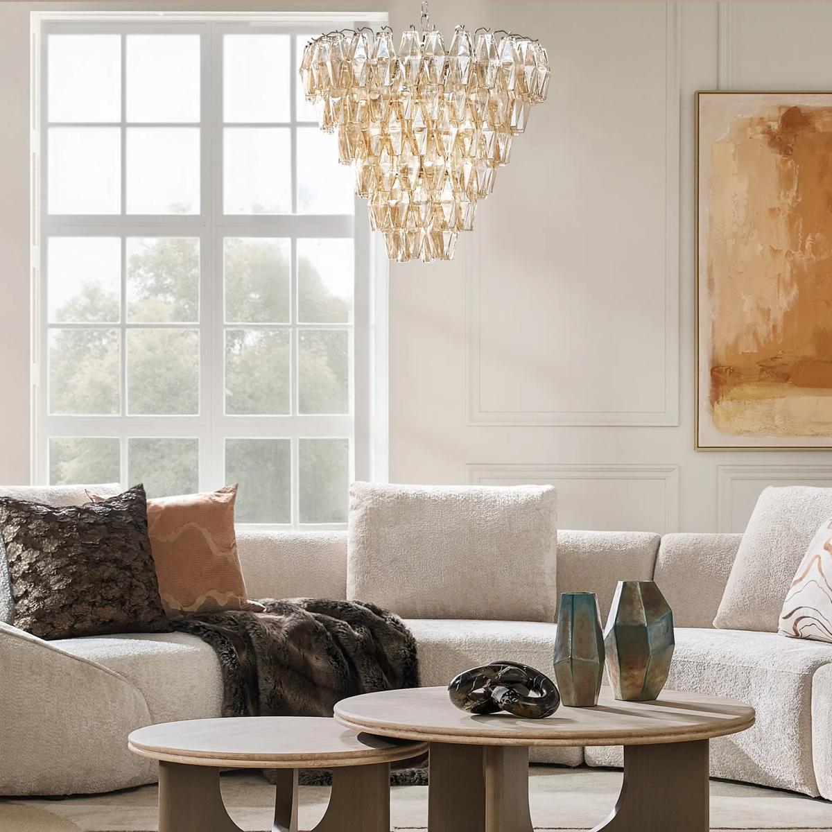 Cosima Glass Chandelier - Champagne